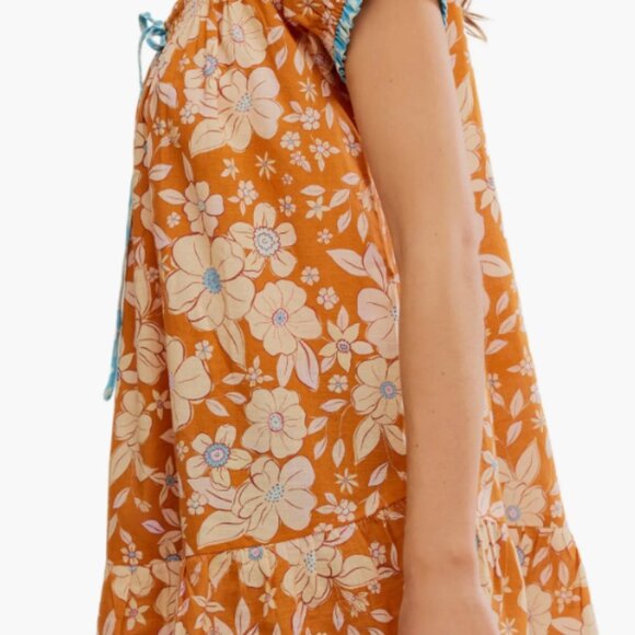 Frankie Floral Tunic Free People Orange - Picture 4 of 8